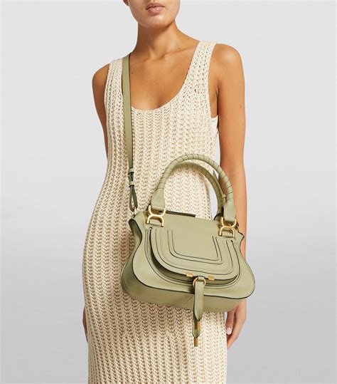 chloe marcie medium green|chloé marcie small leather satchel.